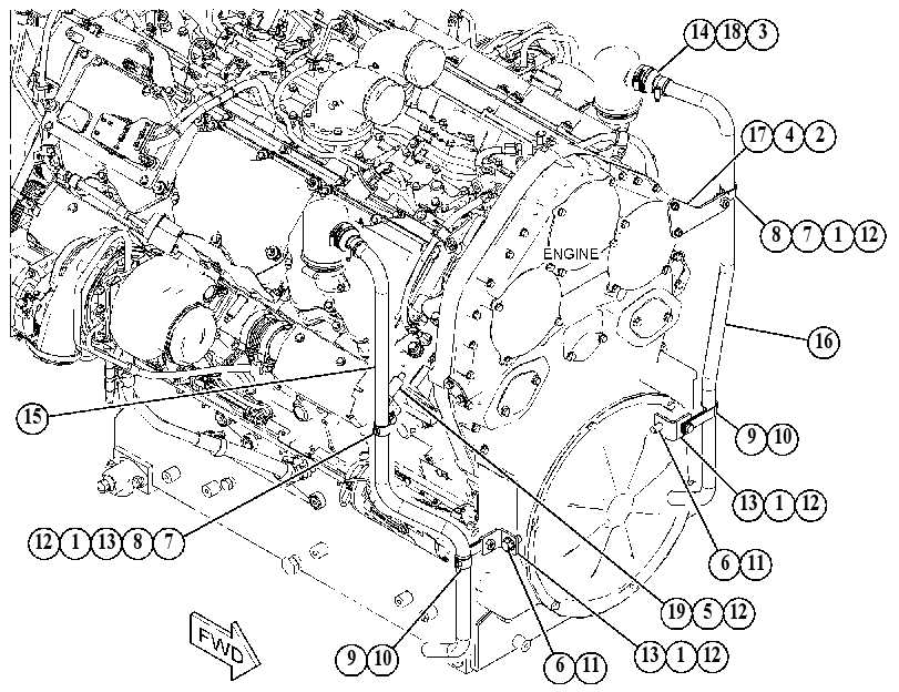 Система отвода газов 5185654 CAT