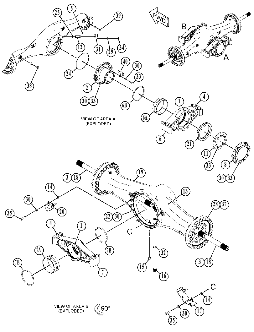 AXLE GP-OSCILLATING 3840391 CAT
