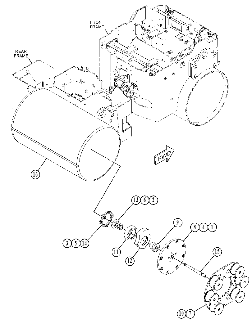 DRUM GP-DRIVE & VIBRATORY 4856220 CAT
