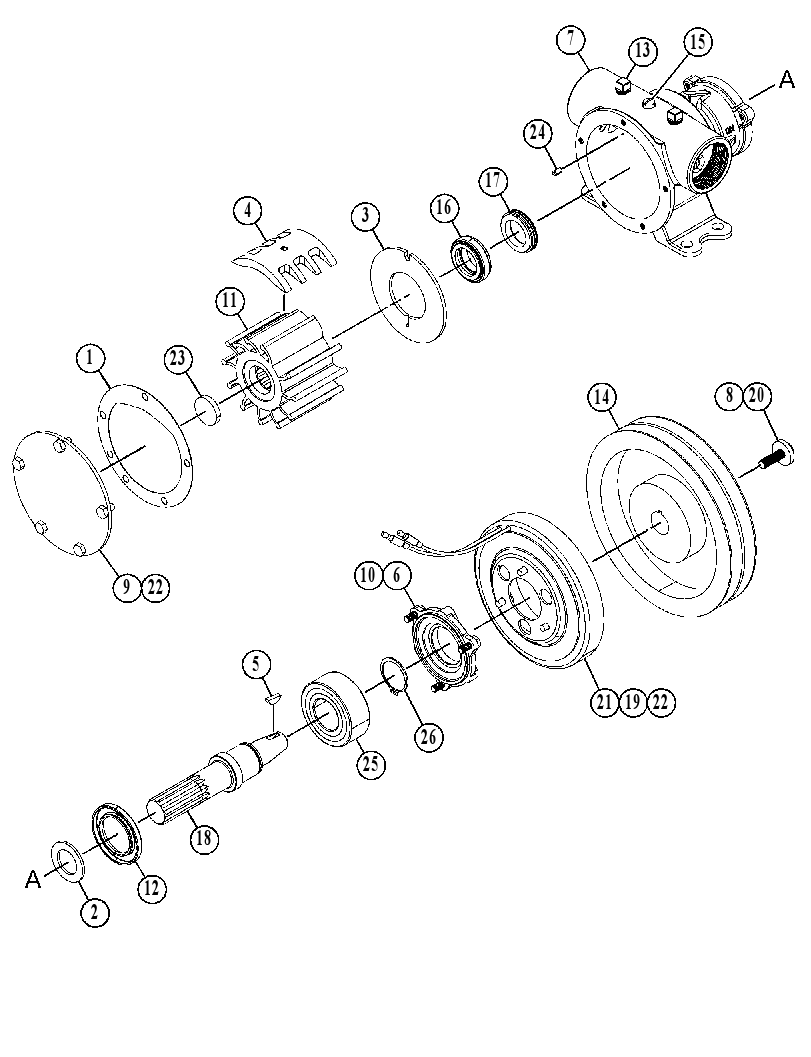 PUMP AS-AUX SEA WATER 5417489 CAT