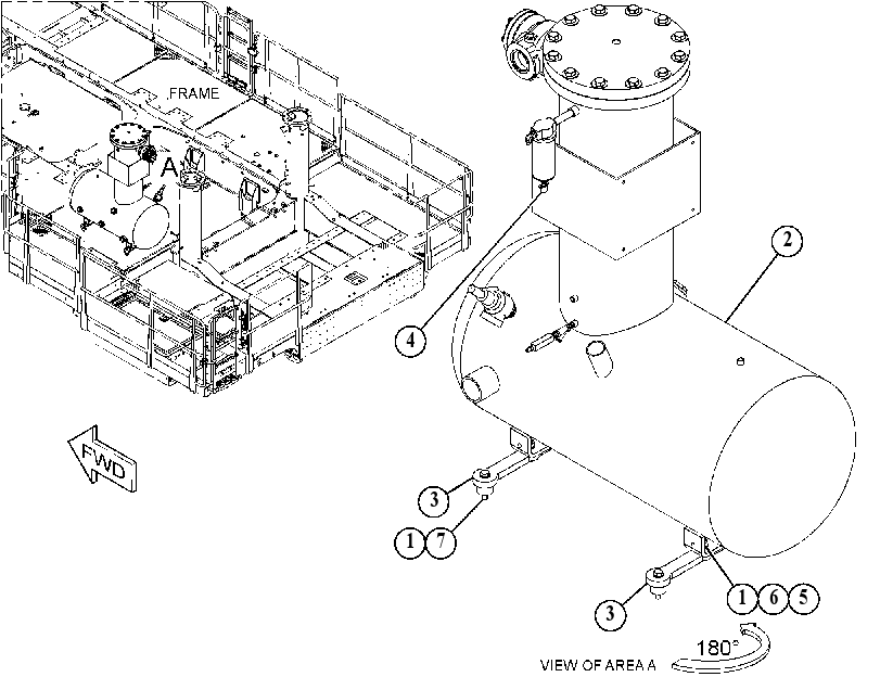 TANK & MTG GP-AIR 5037629 CAT