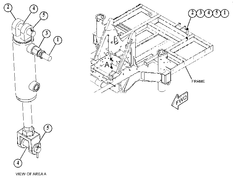 CYLINDER & MTG GP-HYDRAULIC 5044527 CAT