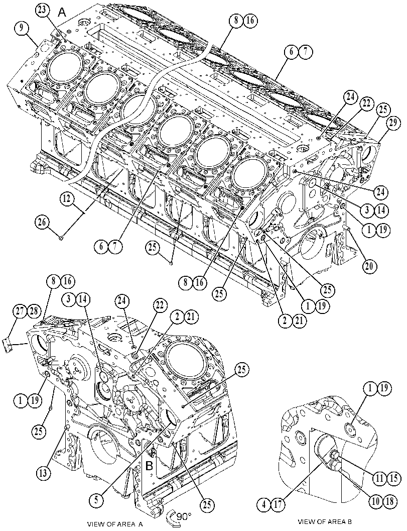 Блок цилиндров 3545522 CAT