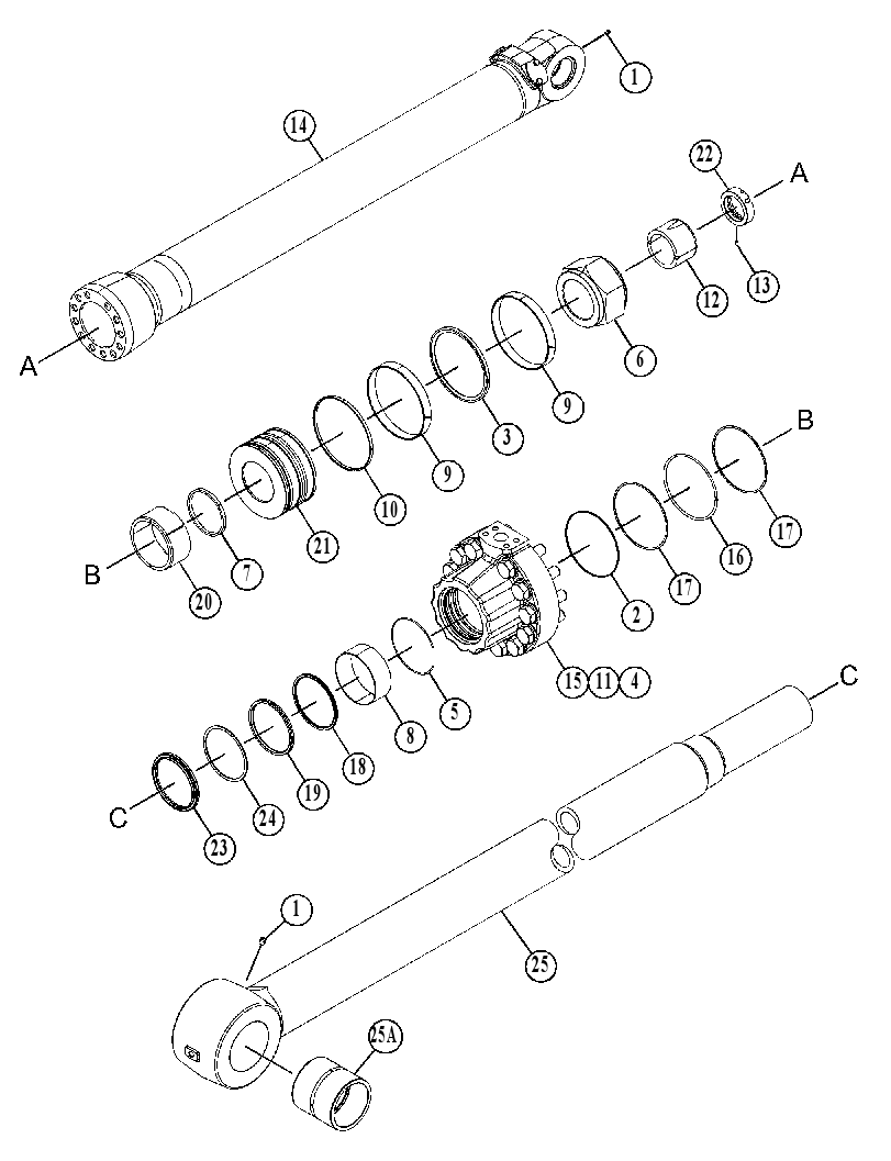 Цилиндр рукояти 5247190 CAT