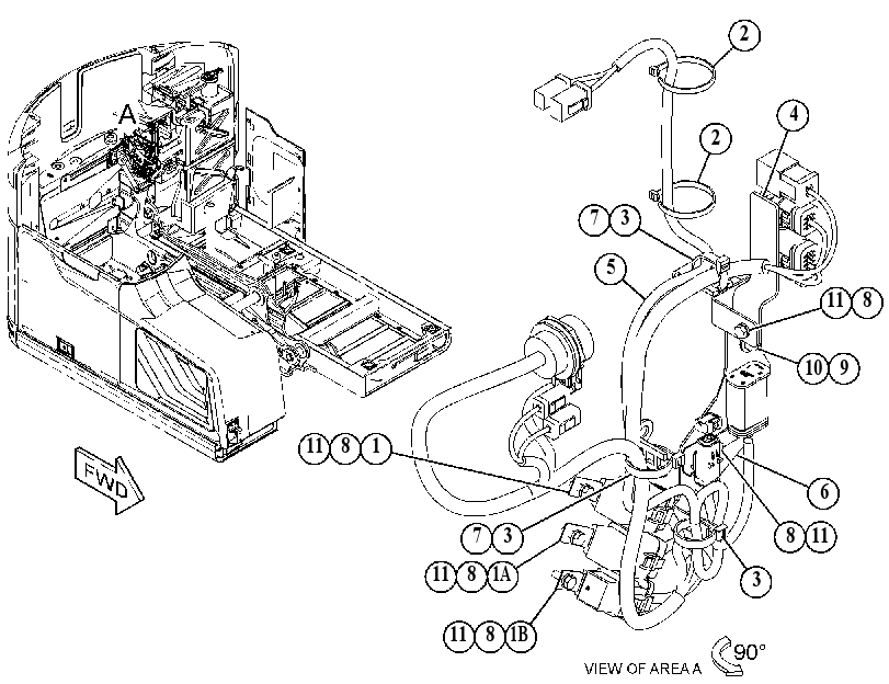 Проводка модуля AdBlue 4809113 CAT