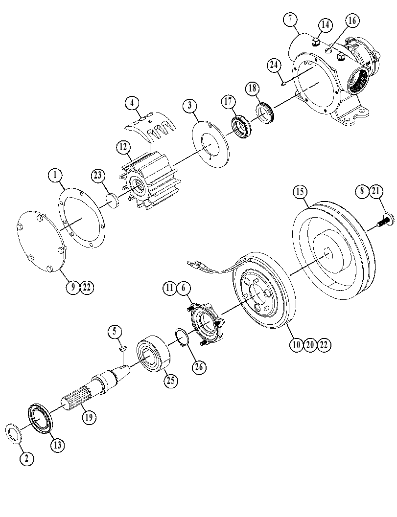PUMP AS-AUX SEA WATER 5259597 CAT