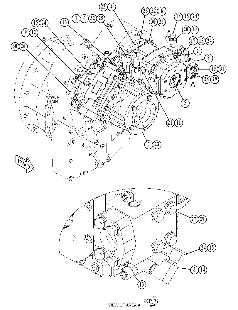 PUMP & MTG GP-IMPL & STEERING 3896483 CAT