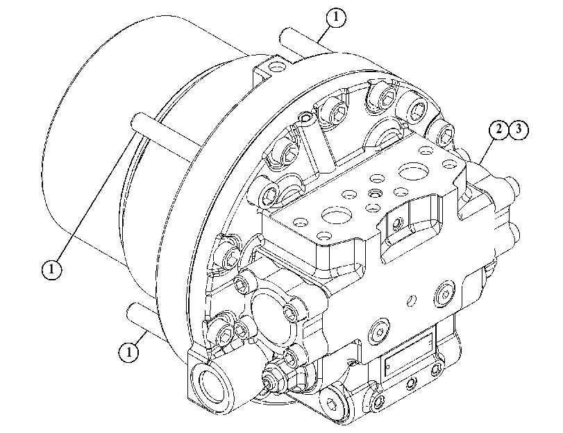 Мотор хода с креплением 5192479 CAT