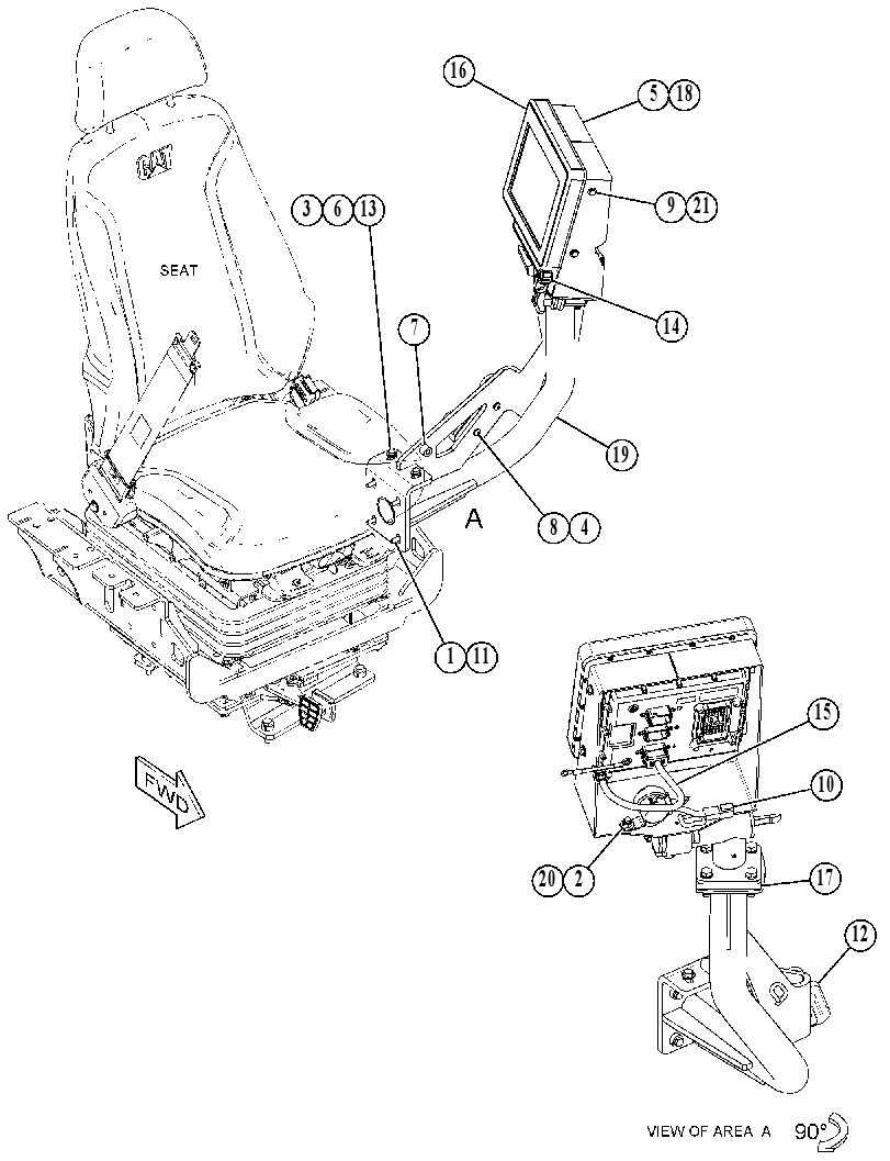 MOUNTING GP-DISPLAY 5337398 CAT