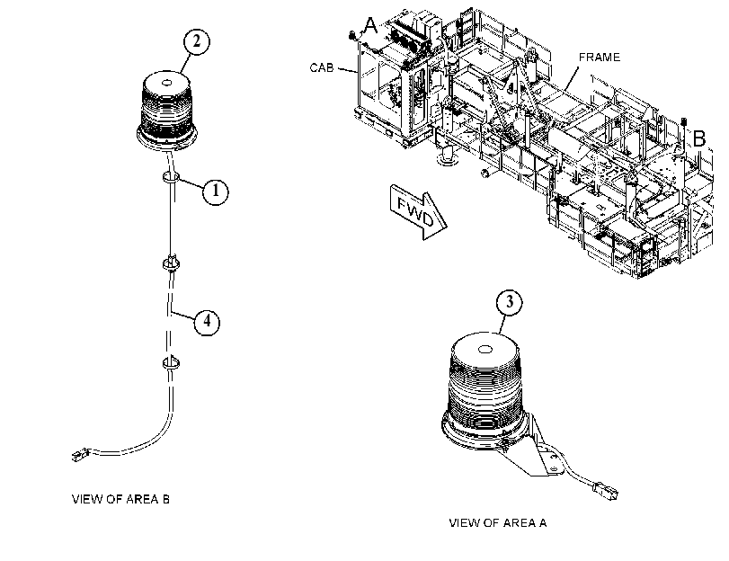 WIRING GP-WARNING BEACON 5195037 CAT