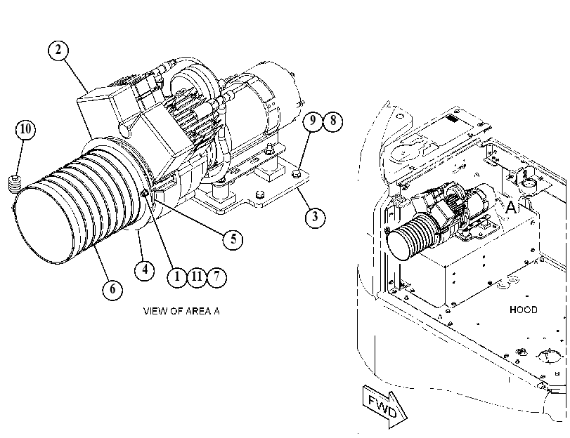 COMPRESSOR & MTG GP-AIR BRAKE 5434924 CAT
