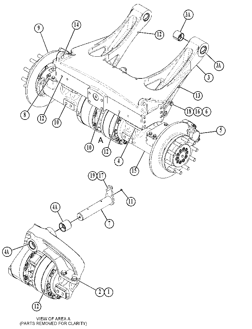 AXLE GP-BOGIE 5332763 CAT