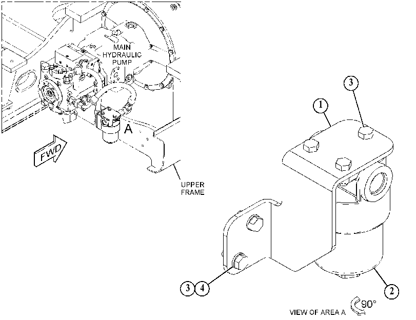 FILTER & MTG GP-ENGINE OIL 5283827 CAT