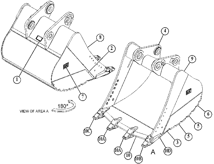 BUCKET AS-SEVERE SERVICE SPADE 5189290 CAT