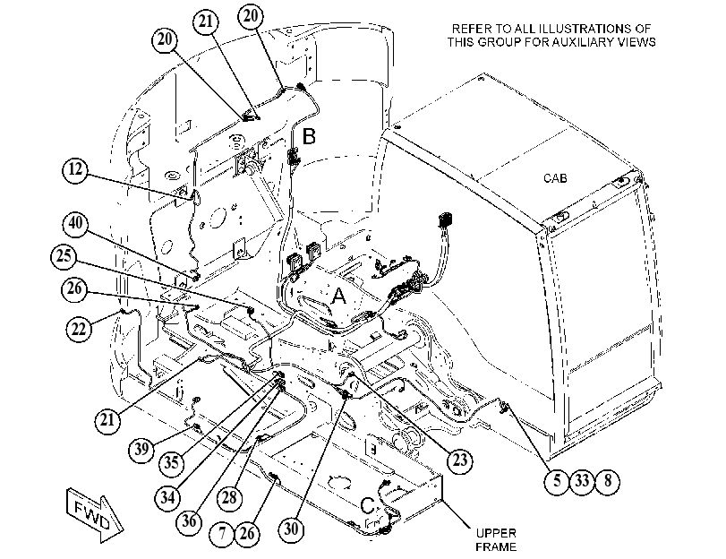 Жгут проводов шасси 5325982 CAT