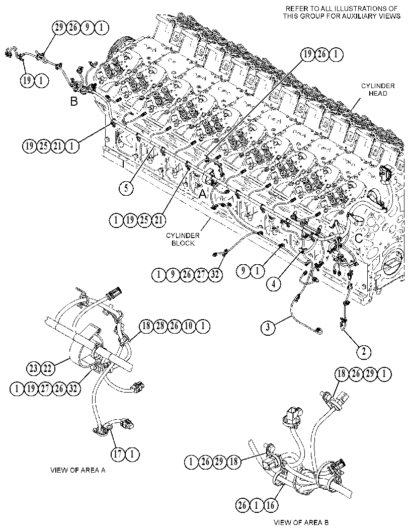 Проводка двигателя 5088925 CAT