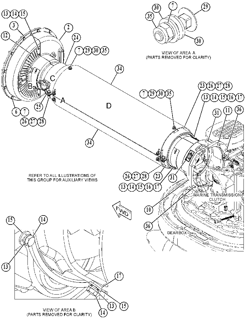 Вал приводной 5390506 CAT