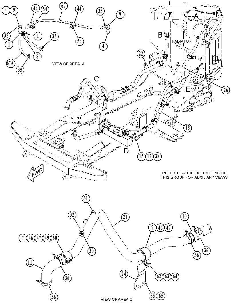 Трубопроводы охлаждающей жидкости 4837003 CAT