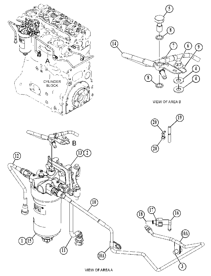 FILTER & LINES GP-PRIMARY FUEL 5034071 CAT