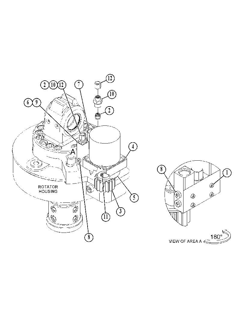 MOTOR & MANIFOLD GP-ROTATOR 4709239 CAT
