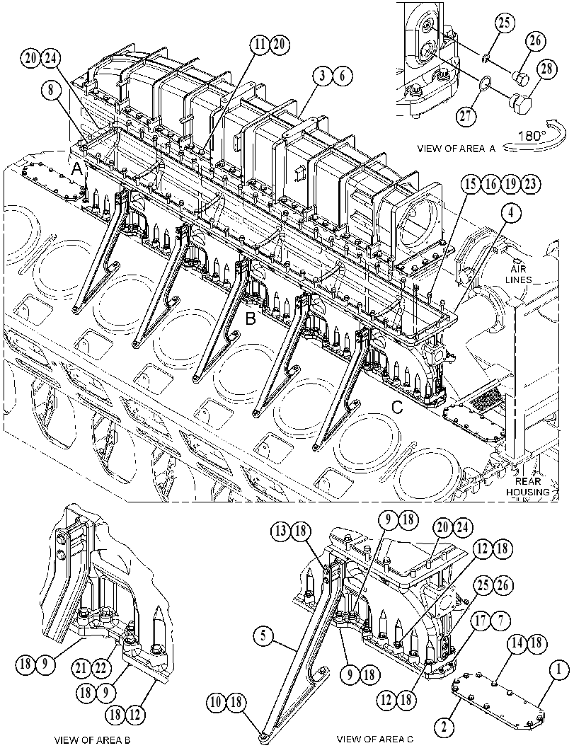 MOUNTING GP-AFTERCOOLER 3799015 CAT