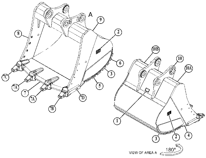 BUCKET AS-SEVERE SERVICE SPADE 5195425 CAT