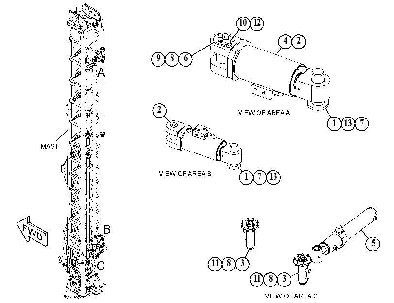 CYLINDER & MTG GP-HYDRAULIC 5158895 CAT