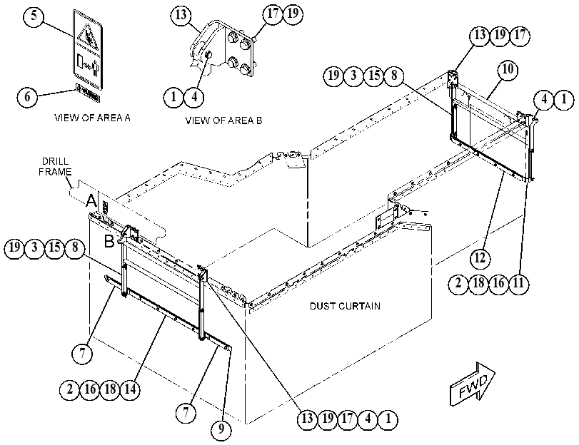FRAME GP-CURTAIN 4874722 CAT