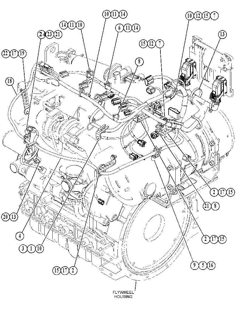 Проводка двигателя 4509633 CAT