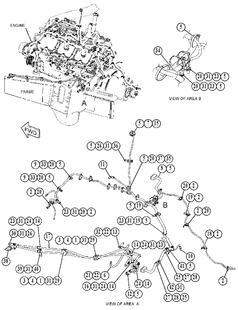 Проводка двигателя 4611905 CAT