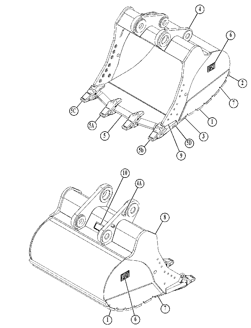 BUCKET AS-SEVERE SERVICE SPADE 5189291 CAT