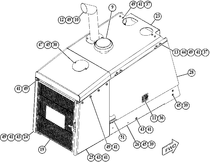 Кожух двигателя 3865795 CAT