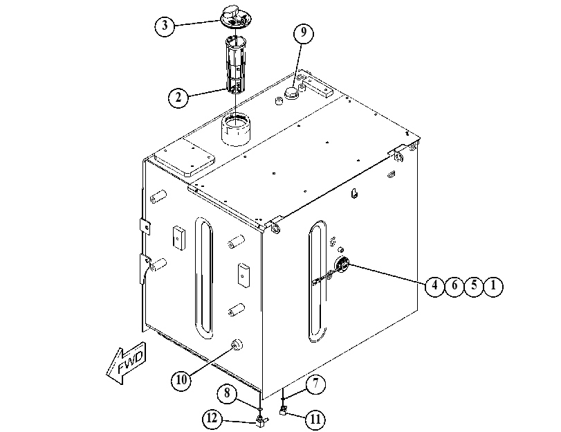 Бак топливный 5186885 CAT