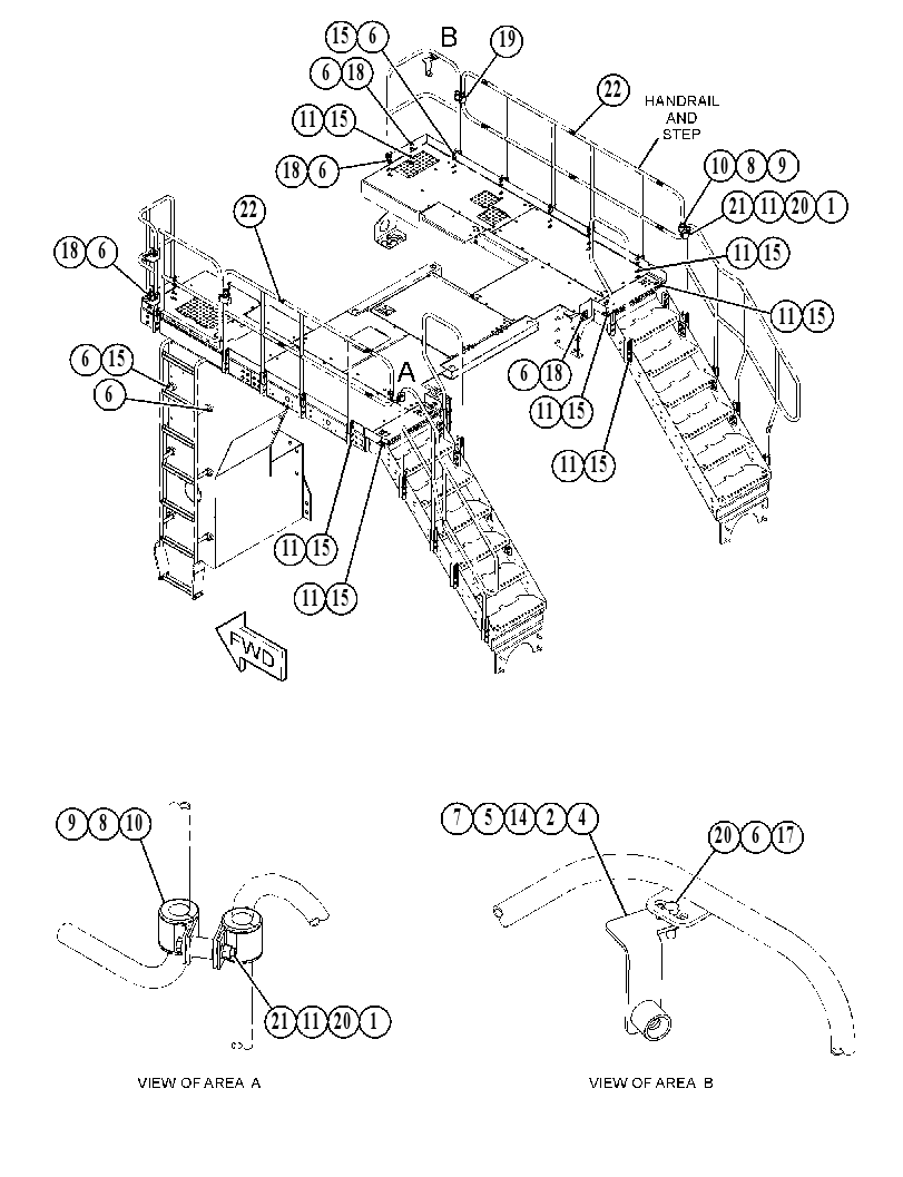 FASTENER GP-HANDRAIL 4179699 CAT