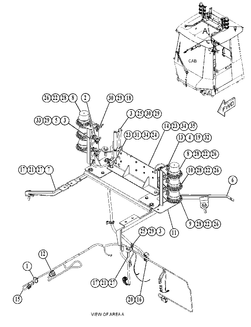 Проводка кабины 4941182 CAT