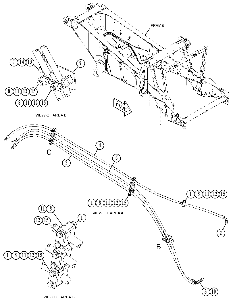 LINES GP-REAR AXLE LUBRICATION 4616754 CAT