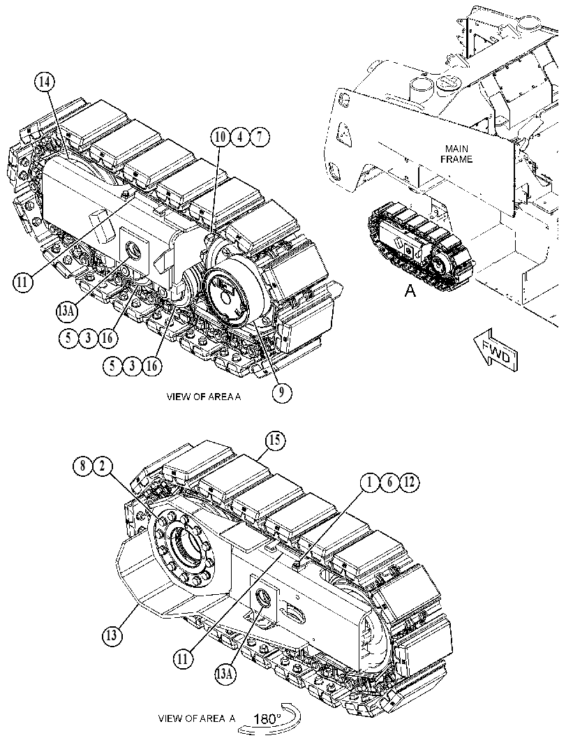 FRAME GP-FDR & TRACK ROLLER 5325105 CAT