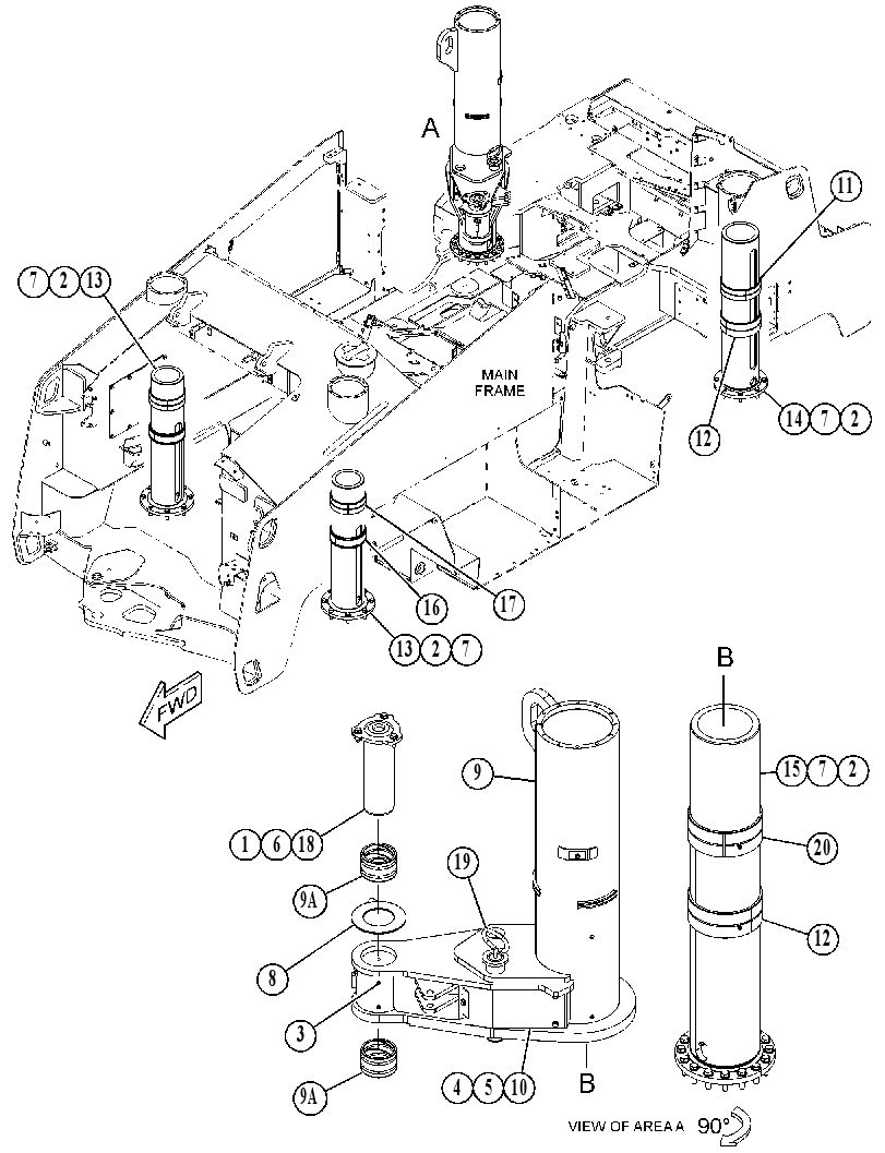 SUPPORT GP-UNDERCARRIAGE 3816541 CAT