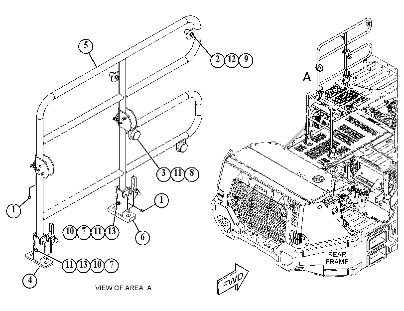 Поручень 4901956 CAT
