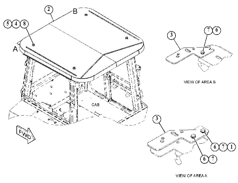 ROOF GP-CAB 4415219 CAT