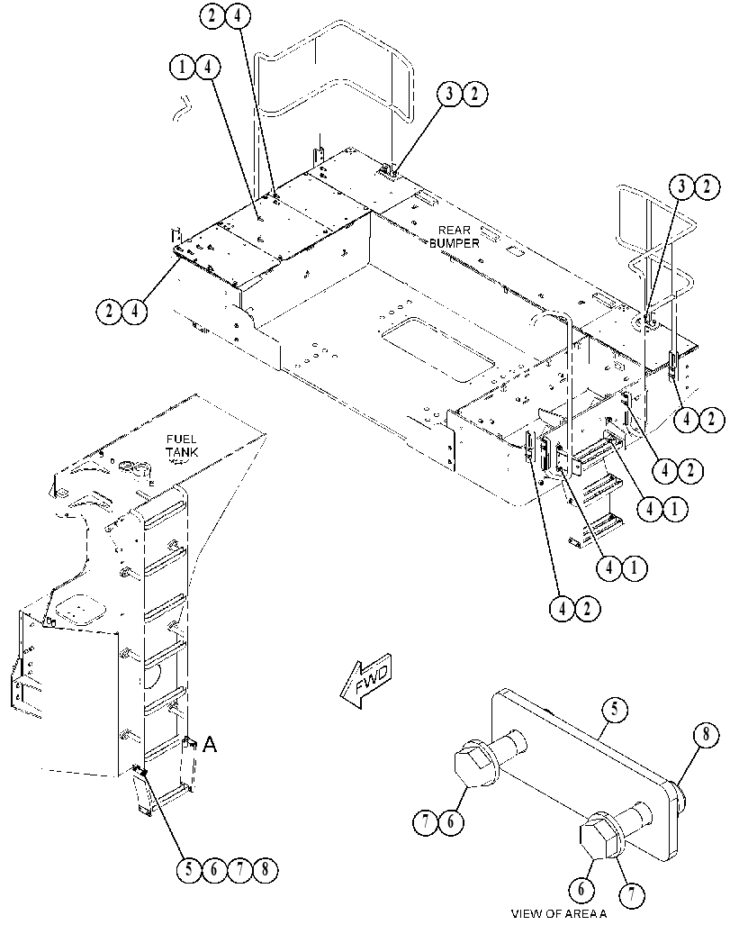 FASTENER GP-HANDRAIL 4152846 CAT