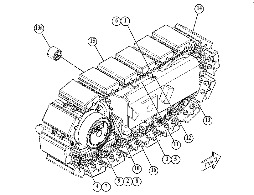 FRAME GP-FDR & TRACK ROLLER 5325106 CAT