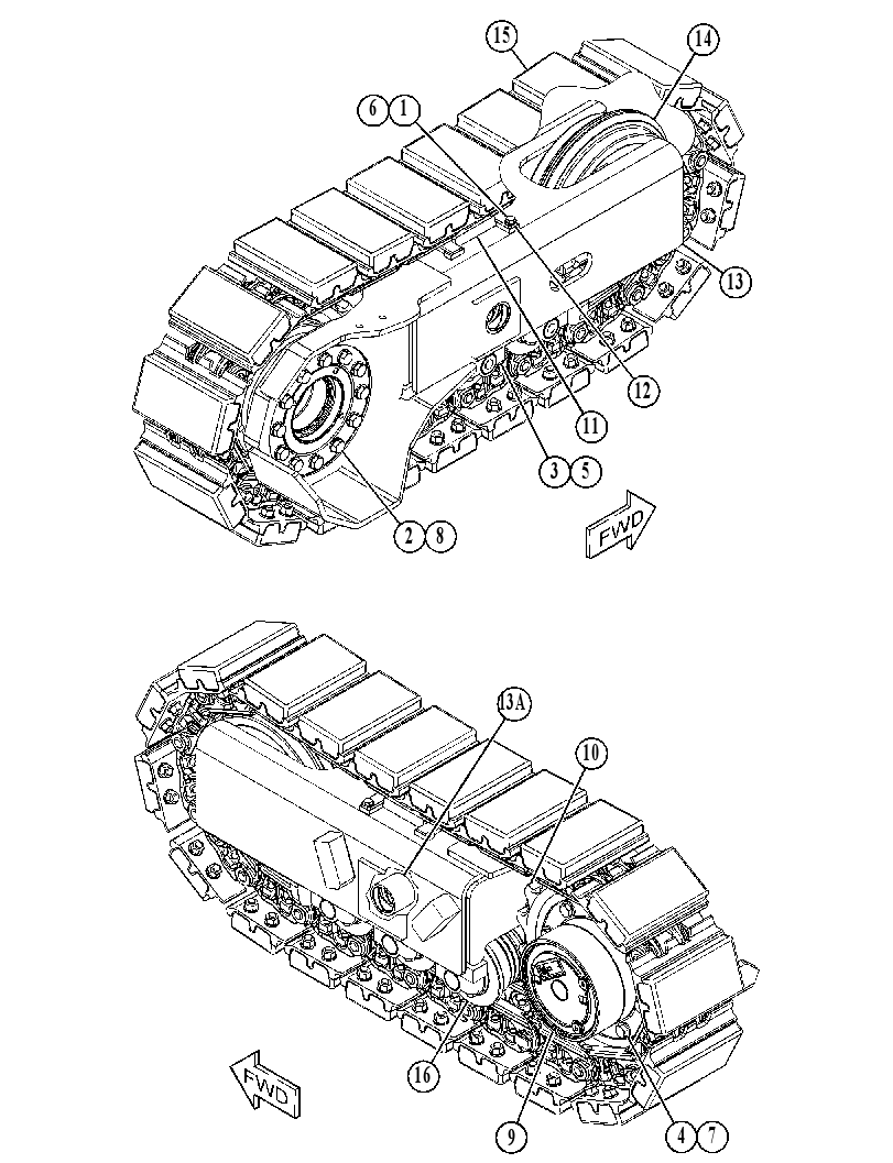 FRAME GP-FDR & TRACK ROLLER 5325107 CAT