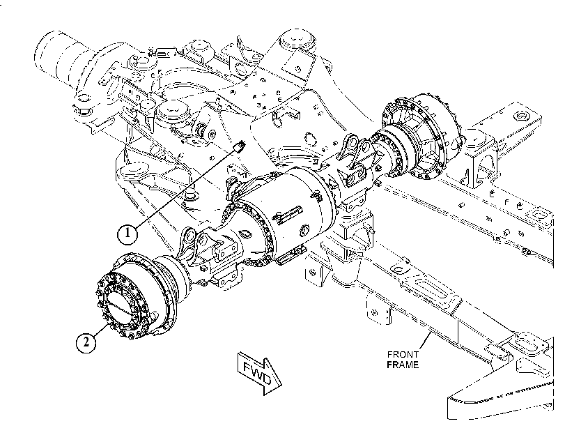 AXLE AR-FRONT 5025896 CAT