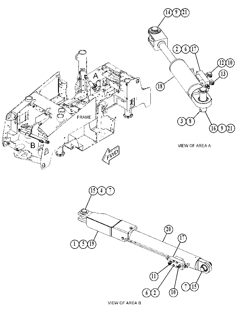 CYLINDER & MTG GP-HYDRAULIC 3816591 CAT