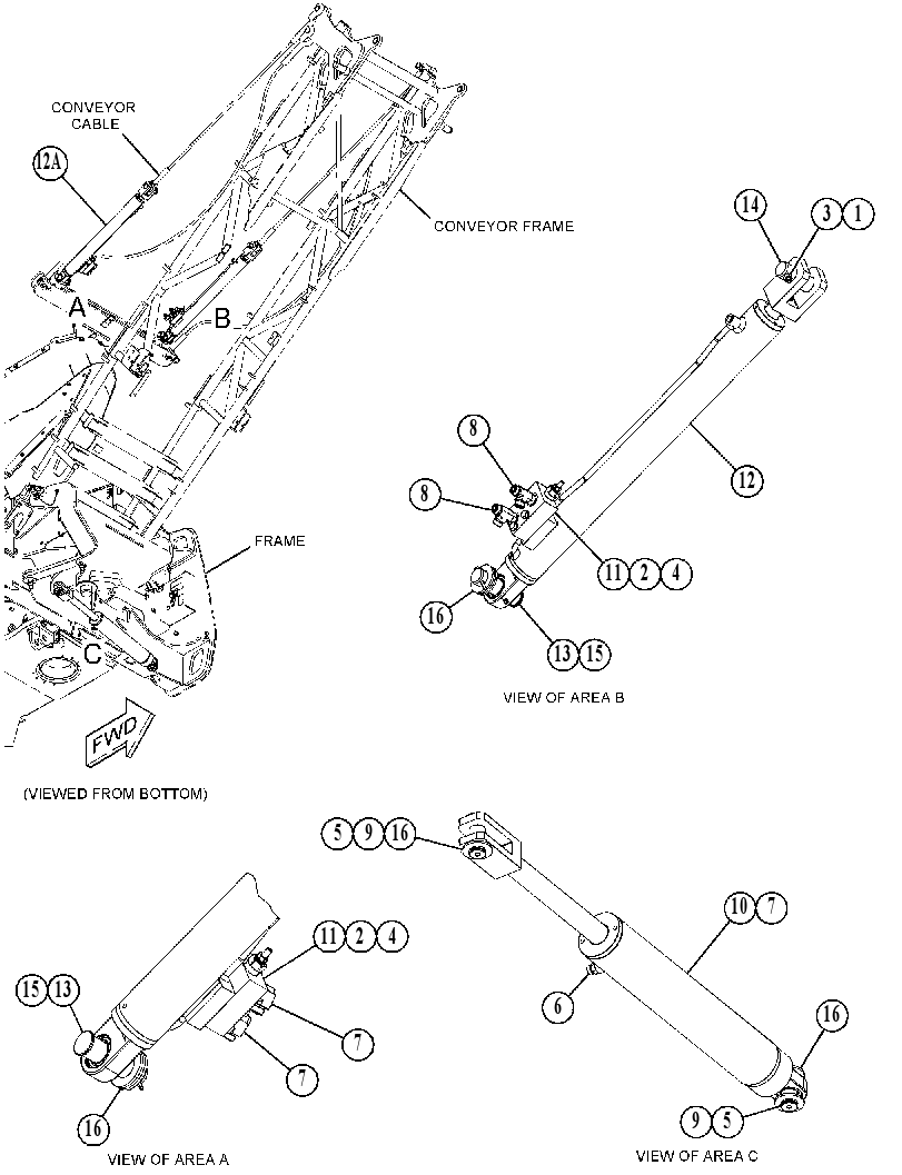 CYLINDER & MTG GP-HYDRAULIC 3816587 CAT