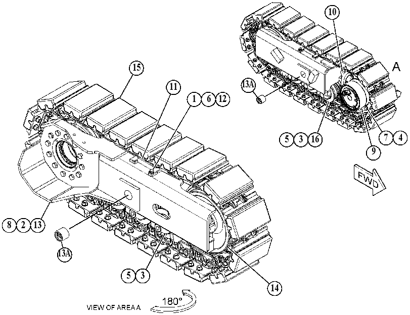 FRAME GP-FDR & TRACK ROLLER 5333236 CAT