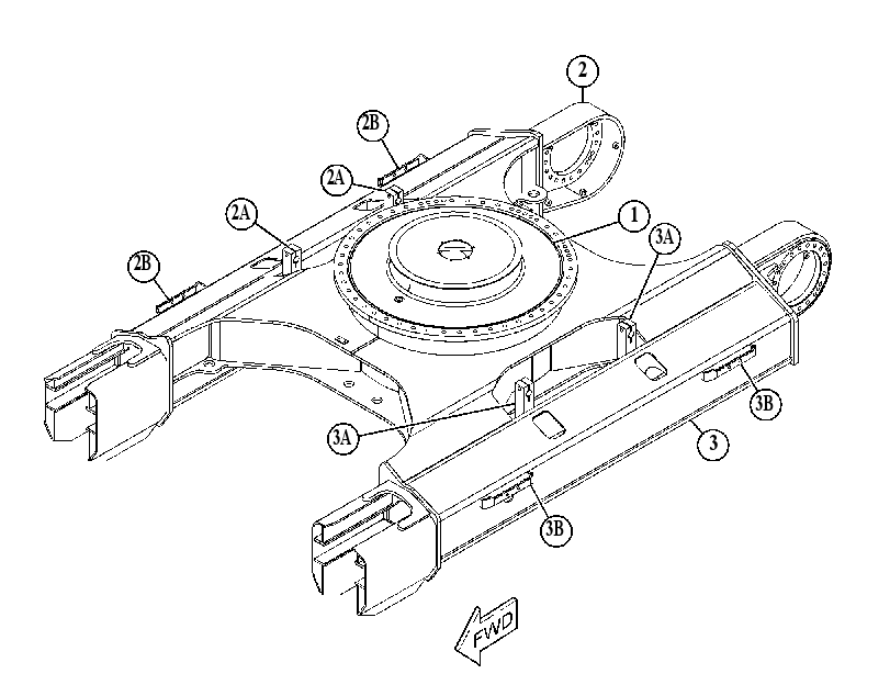 Рама ходовой части в сборе 4985699 CAT
