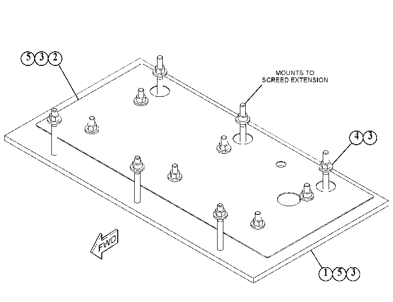 PLATE GP-SCREED 3907792 CAT