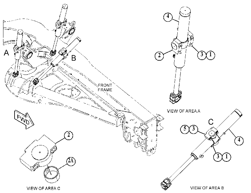 CYLINDER & MTG GP-CSHFT & LIFT 4566227 CAT